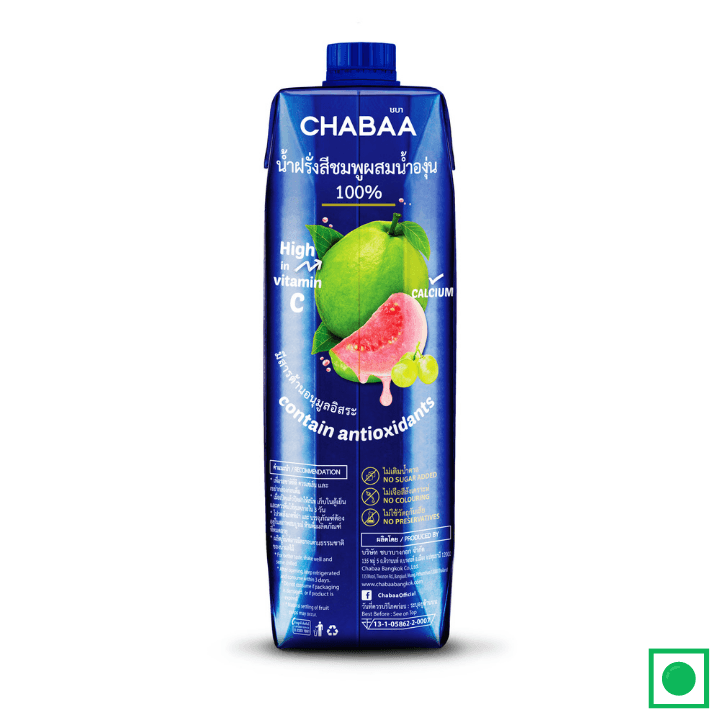 Chabaa Pink Guava And Grape Juice, 1L (IMPORTED) - Remkart