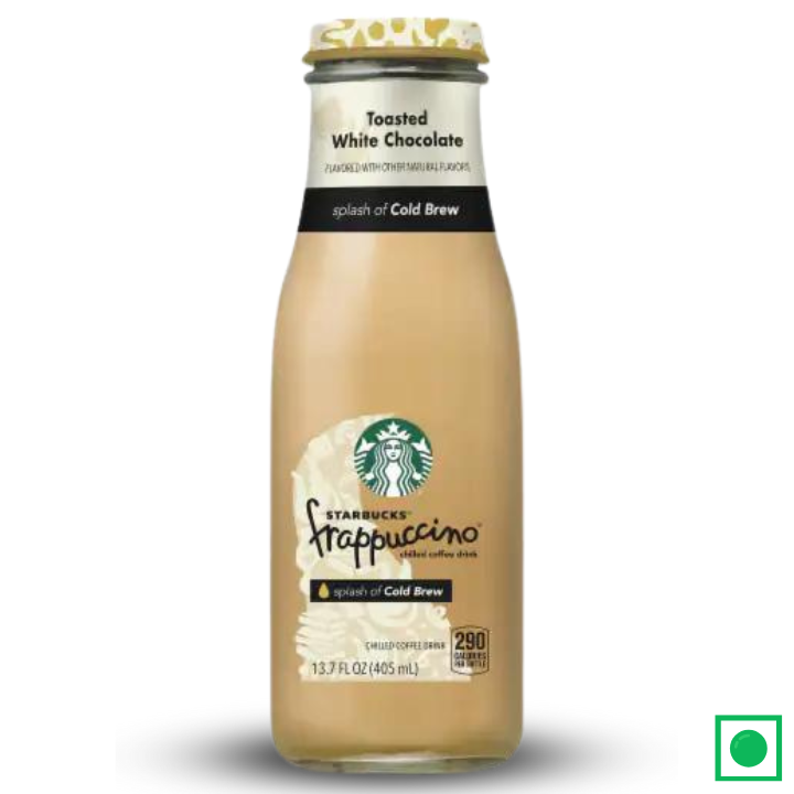 Starbucks Frappuccino Toasted White Chocolate with Cold Brew Iced Coffee Drink, 405ml (Imported) - Remkart