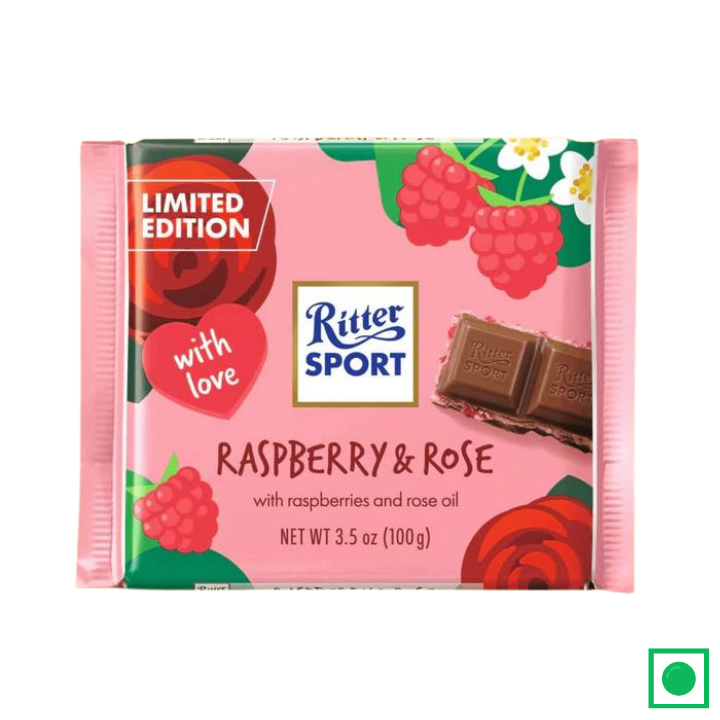 Ritter Sport Limited Valentine Edition Raspberry & Rose, 100g - Remkart