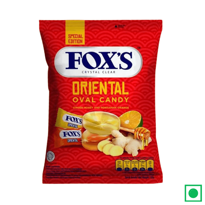 Fox's Oriental Oval Candy (Ginger Honey And Pontiank Orange), 125g (Imported) - Remkart
