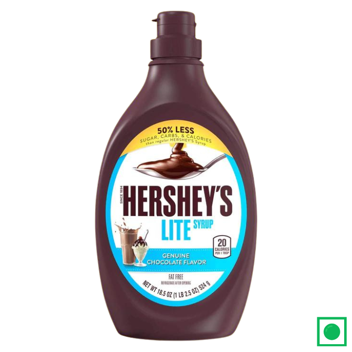Hershey's Syrup Lite Genuine Chocolate Flavor, 524g (Imported) - Remkart