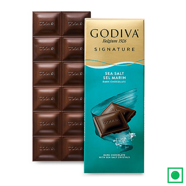 Godiva Signature Sea Salt Dark Chocolate, 90g - Remkart