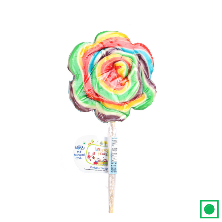 Lollipop House Candyfox Multicolored Lollipop Candy, 30g (1Pc) (IMPORTED) - Remkart