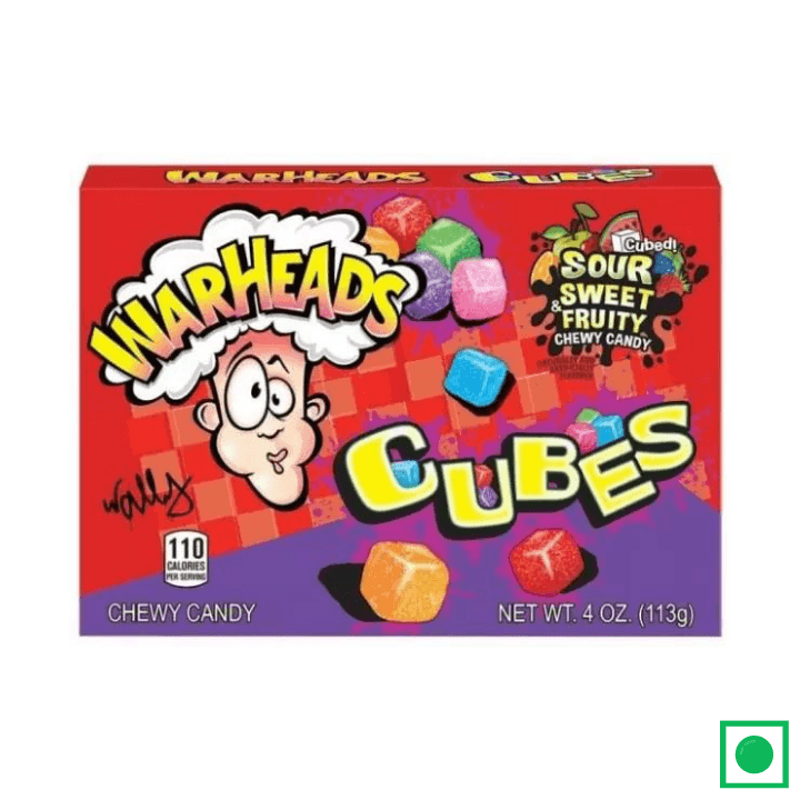 Warheads Sour and Sweet Fruity Chewy Cubes, 113g - Remkart