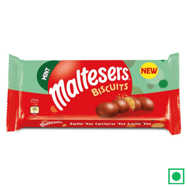 Maltesers Chocolate Biscuits Mint Flavoured, 110g - Remkart