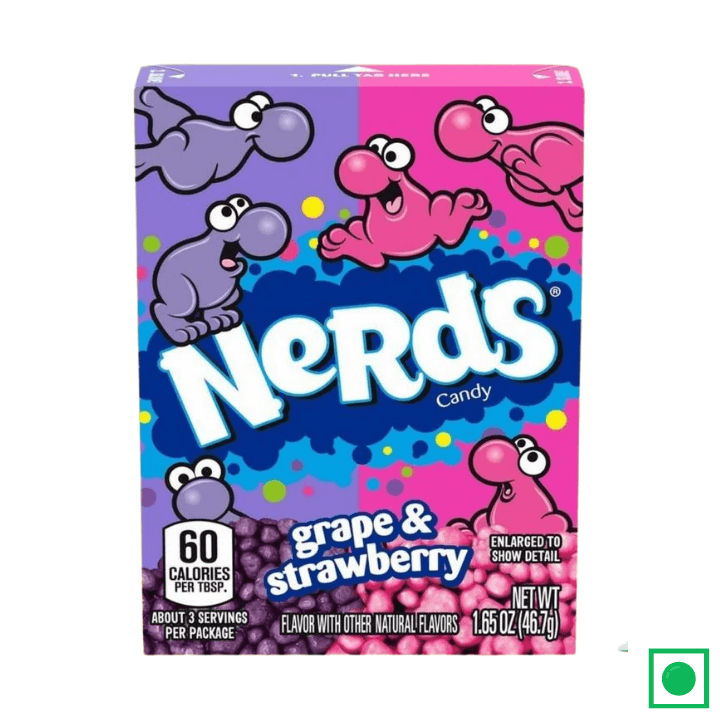 Nerds Grape & Strawberry Candy, 46.7g (Imported) - Remkart