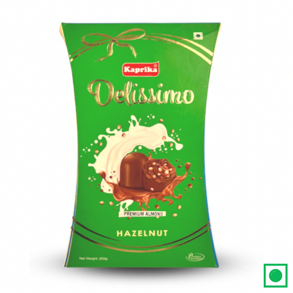 Kaprika Delissimo Premium Hazelnut Chocolate with Almond Crumbs, 200g