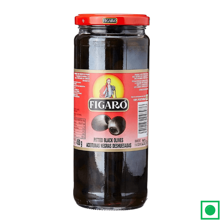 Figaro Black Pitted Black Olives 450g - Remkart