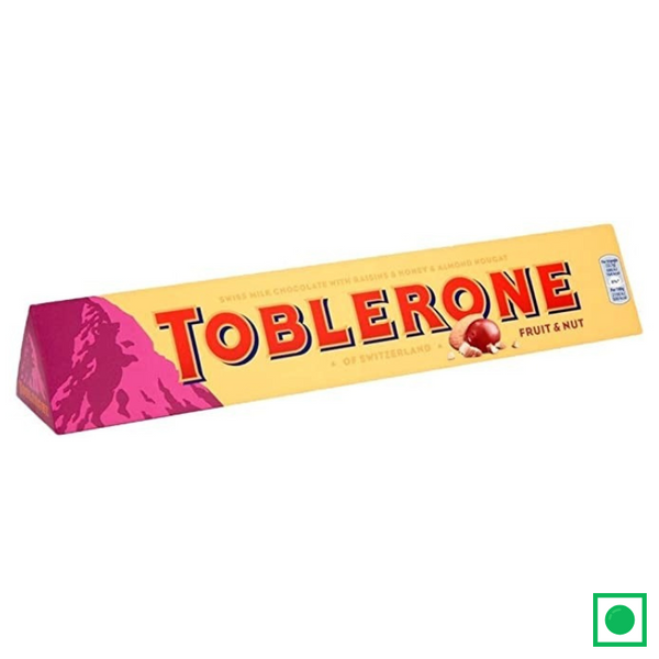 Toblerone Swiss Milk Chocolate Bar Fruit and Nut, 100g (Imported)