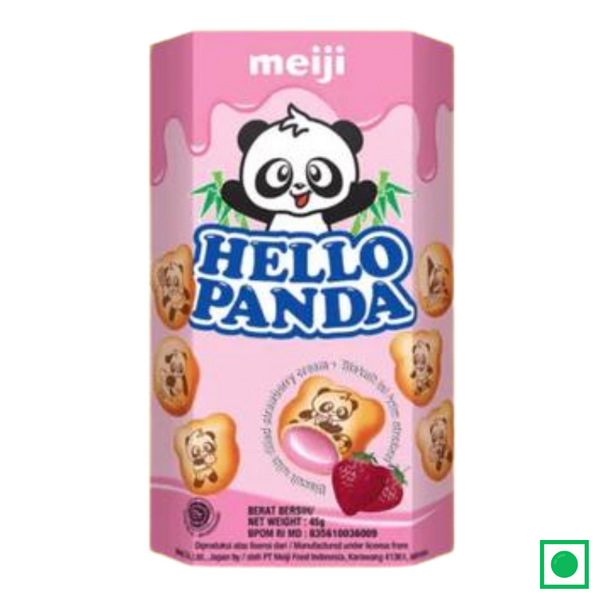 Hello Panda Strawberry Cream Biscuit, 45g (Imported)