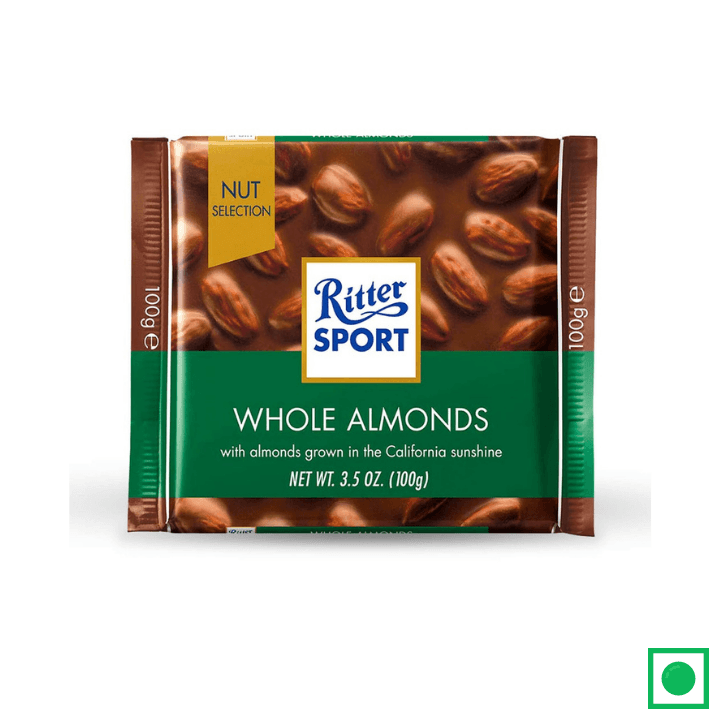 Ritter Sport Milk Chocolate Whole Almonds 100g - Remkart