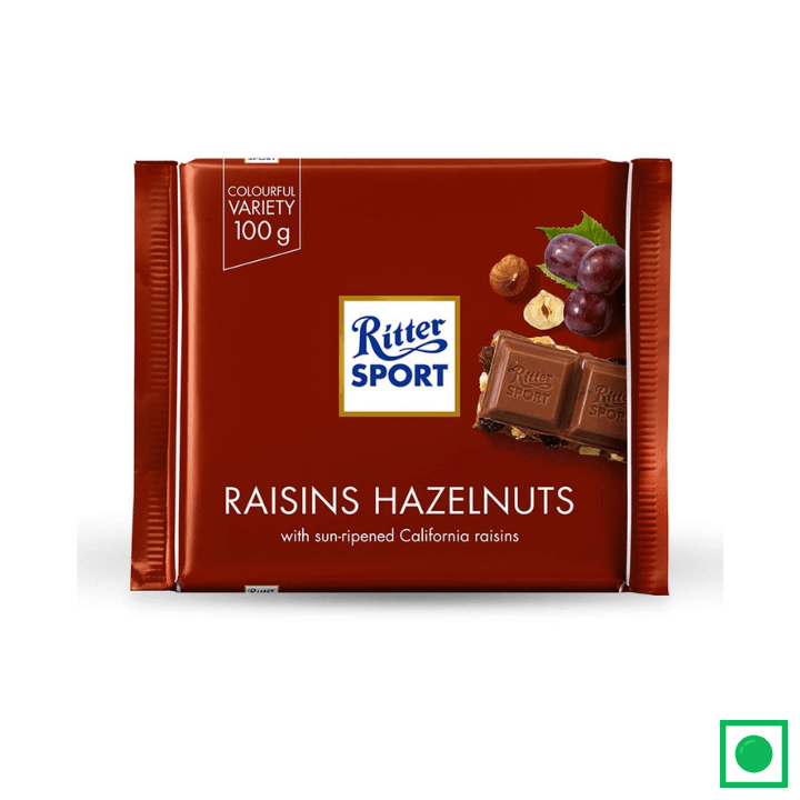 Ritter Sport Milk Chocolate Raisins Hazelnuts 100g - Remkart