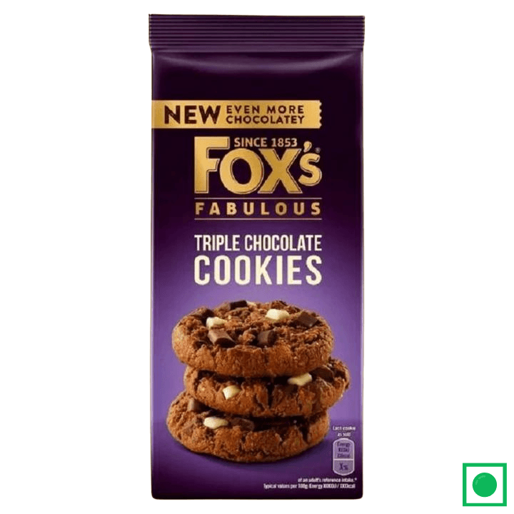 Fox's Fabulous Triple Chocolate Cookies, 180g - Remkart